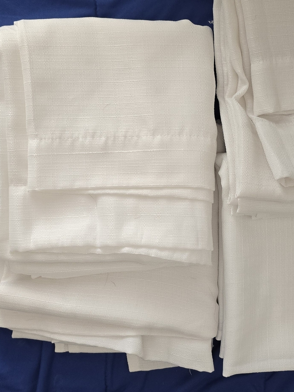 Mainstays White Textured Waffle Curtains